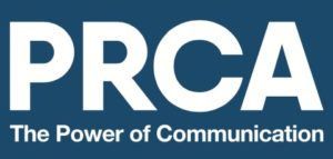 Public Relations and Communications Association (PRCA) logo with text 'The Power of Communication'.