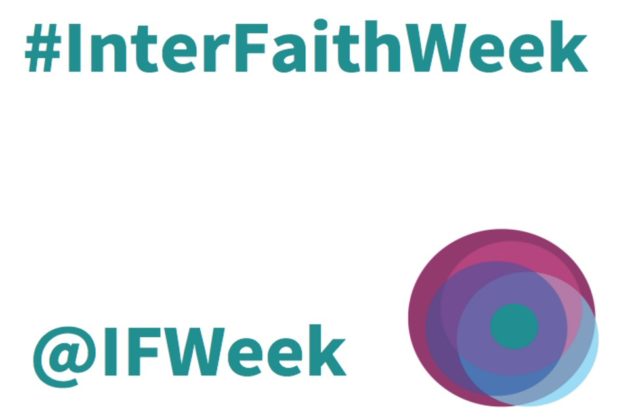 Text reads '#InterFaithWeek' and '@IFWeek'.