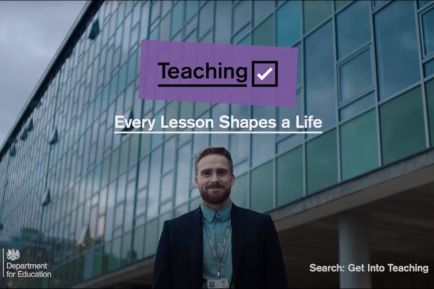 'Get into Teaching' campaign poster.