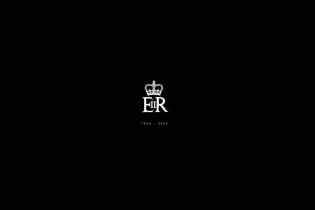 Cypher of Her Majesty Queen Elizabeth II, white text on a black background