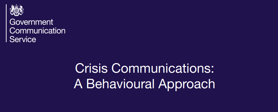 Crisis communications, a behavioural approach